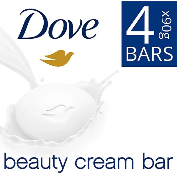 Dove Dove Beauty Cream Bar Original, Moisturizing Soap for Soft Smooth Skin 90 g x 4