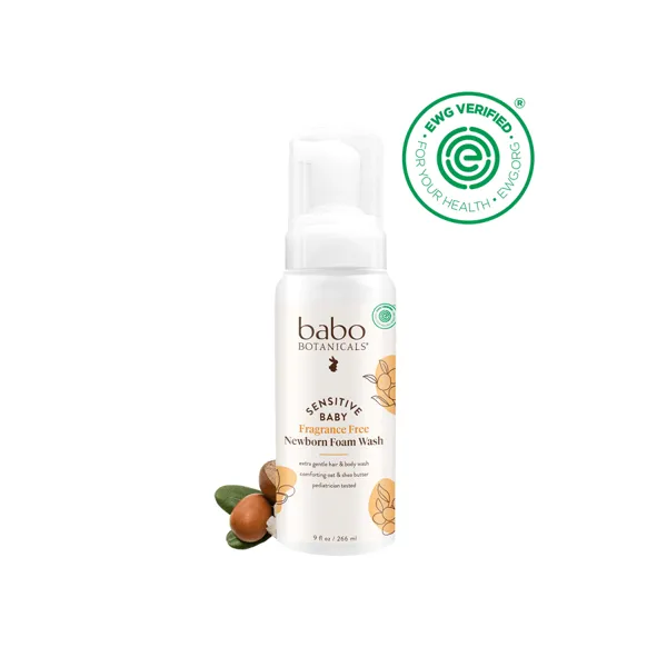 Babo Botanicals Sensitive Baby Newborn Foam Baby Wash