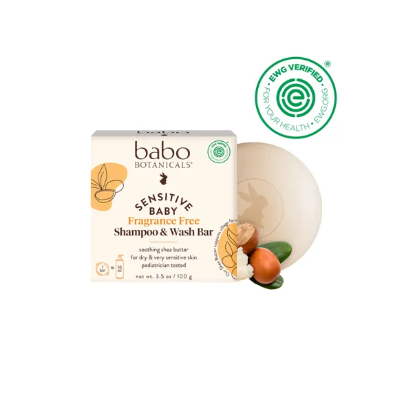Babo Botanicals Sensitive Baby Shampoo & Wash Bar