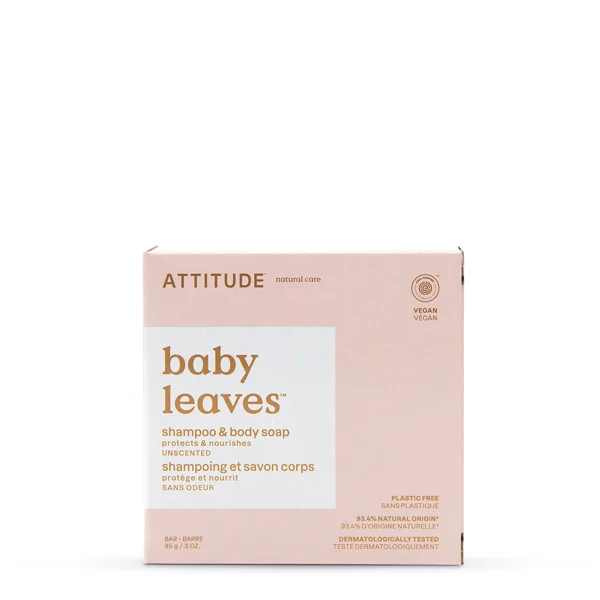 ATTITUDE 2-in-1 Baby Shampoo & Body Soap - Bar